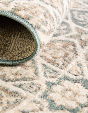 Multicolor 8' x 8' Tuareg Round Area Rug Vintage Inspired Distressed Look Durable Easy Clean Carpet for Unique Home Interiors for Sale at Rug Engine