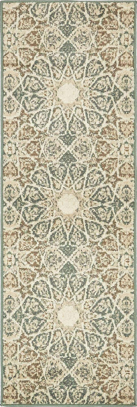 Multicolor 2' x 6' 1 Tuareg Runner Area Rug Vintage Inspired Distressed Look Durable Easy Clean Carpet for Unique Home Interiors for Sale at Rug Engine