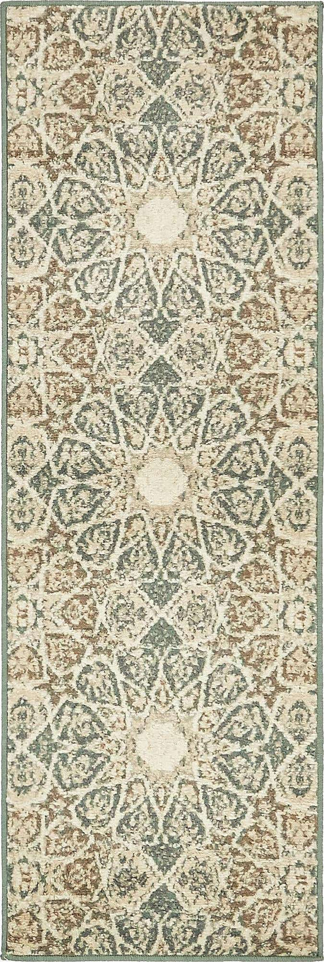 Multicolor 2' x 6' 1 Tuareg Runner Area Rug Vintage Inspired Distressed Look Durable Easy Clean Carpet for Unique Home Interiors for Sale at Rug Engine