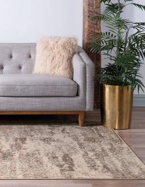 Cream 9' x 12' 2 Tuareg Rectangle Area Rug Vintage Inspired Distressed Look Durable Easy Clean Carpet for Unique Home Interiors for Sale at Rug Engine