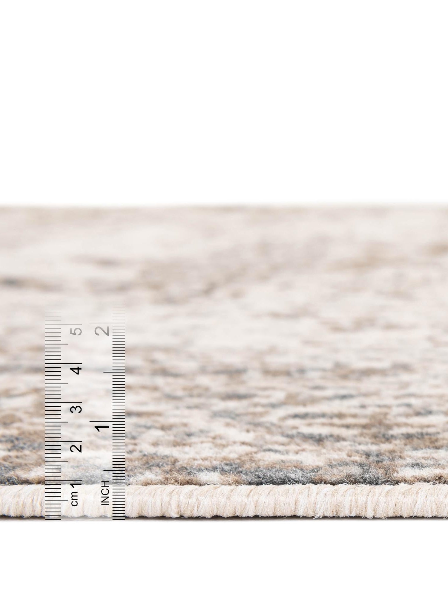 Cream 4' 1 x 6' 1 Tuareg Rectangle Area Rug Vintage Inspired Distressed Look Durable Easy Clean Carpet for Unique Home Interiors for Sale at Rug Engine