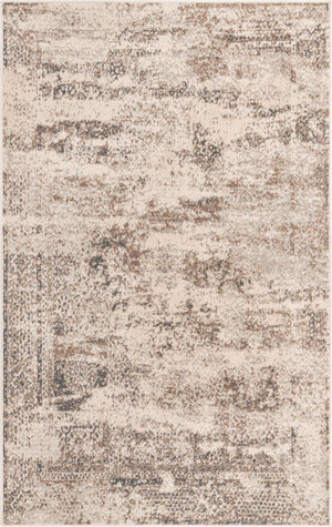 Cream 5' 1 x 8' Tuareg Rectangle Area Rug Vintage Inspired Distressed Look Durable Easy Clean Carpet for Unique Home Interiors for Sale at Rug Engine