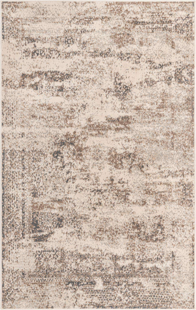 Cream 5' 1 x 8' Tuareg Rectangle Area Rug Vintage Inspired Distressed Look Durable Easy Clean Carpet for Unique Home Interiors for Sale at Rug Engine