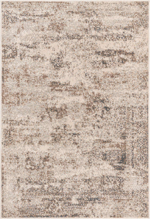 Cream 4' 1 x 6' 1 Tuareg Rectangle Area Rug Vintage Inspired Distressed Look Durable Easy Clean Carpet for Unique Home Interiors for Sale at Rug Engine