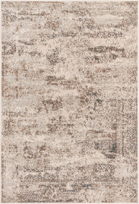 Cream 4' 1 x 6' 1 Tuareg Rectangle Area Rug Vintage Inspired Distressed Look Durable Easy Clean Carpet for Unique Home Interiors for Sale at Rug Engine