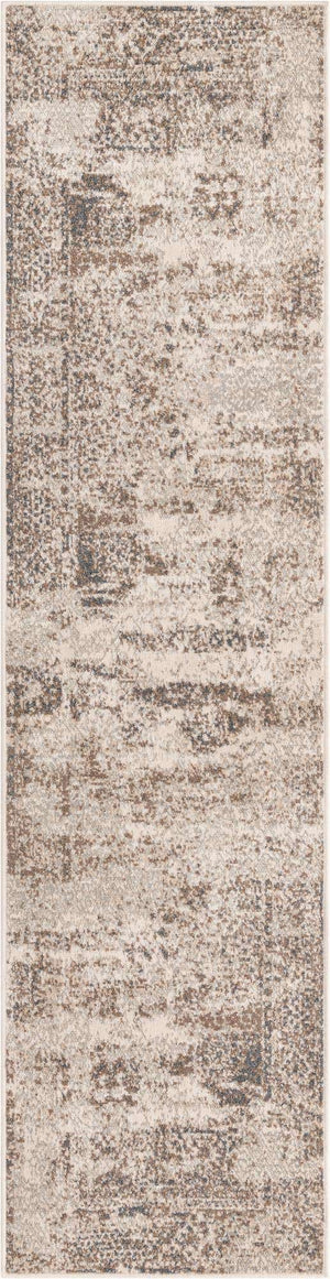 Cream 2' 7 x 10' Tuareg Runner Area Rug Vintage Inspired Distressed Look Durable Easy Clean Carpet for Unique Home Interiors for Sale at Rug Engine