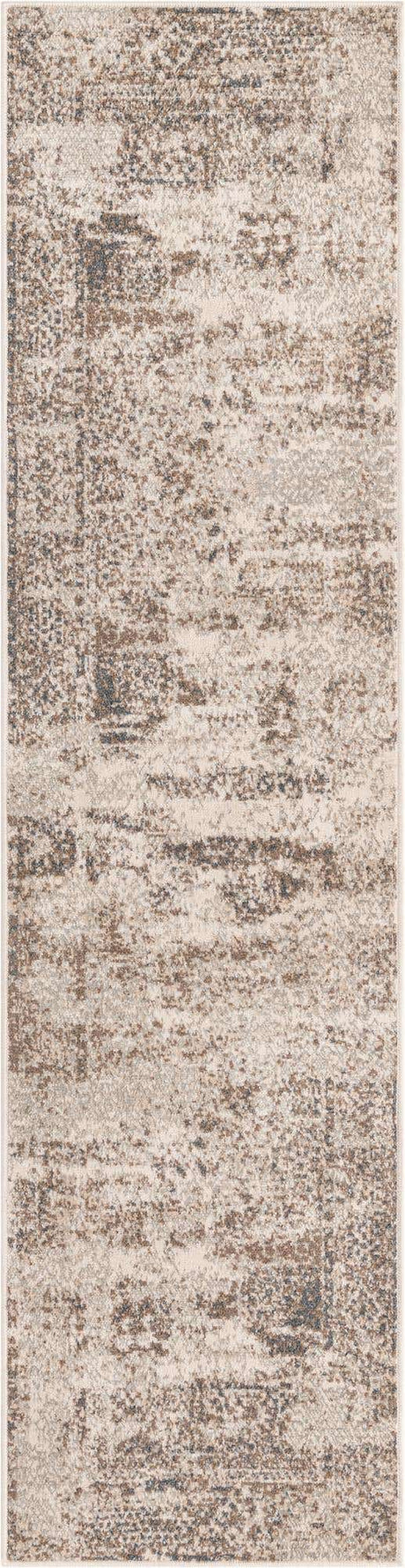 Cream 2' 7 x 10' Tuareg Runner Area Rug Vintage Inspired Distressed Look Durable Easy Clean Carpet for Unique Home Interiors for Sale at Rug Engine