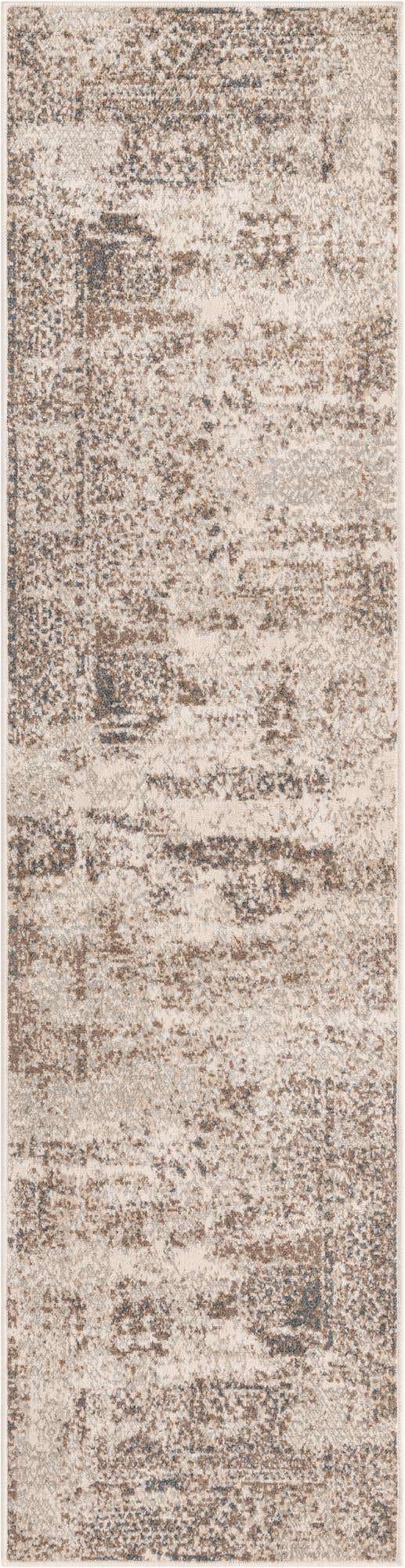 Cream 2' 7 x 10' Tuareg Runner Area Rug Vintage Inspired Distressed Look Durable Easy Clean Carpet for Unique Home Interiors for Sale at Rug Engine