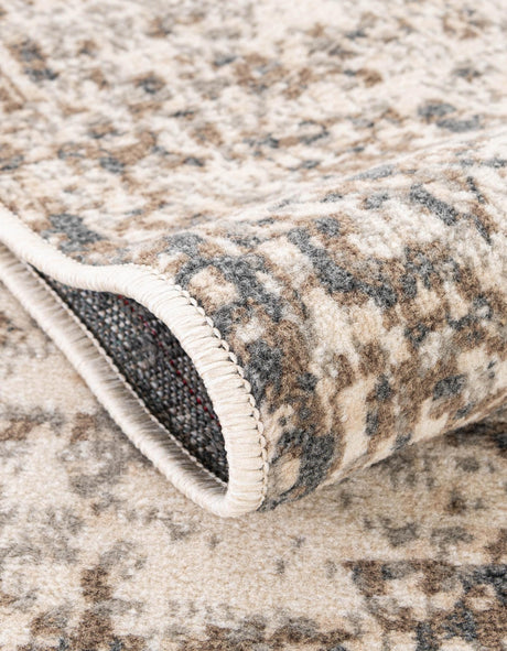 Cream 2' x 6' 1 Tuareg Runner Area Rug Vintage Inspired Distressed Look Durable Easy Clean Carpet for Unique Home Interiors for Sale at Rug Engine