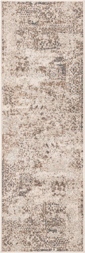 Cream 2' x 6' 1 Tuareg Runner Area Rug Vintage Inspired Distressed Look Durable Easy Clean Carpet for Unique Home Interiors for Sale at Rug Engine