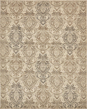 Beige 8' x 10' Tuareg Rectangle Area Rug Vintage Inspired Distressed Look Durable Easy Clean Carpet for Unique Home Interiors for Sale at Rug Engine