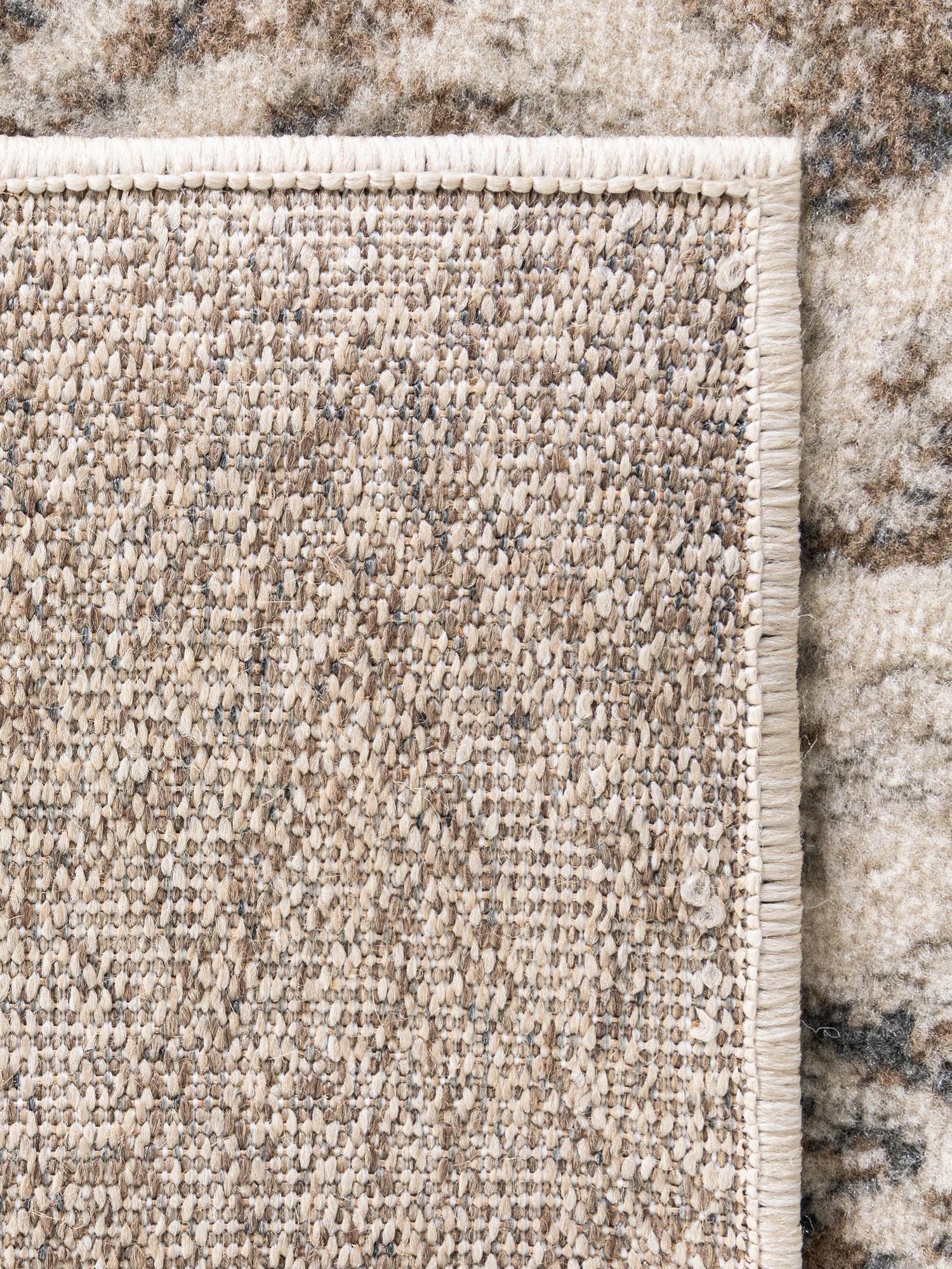 Beige 5' 1 x 8' Tuareg Rectangle Area Rug Vintage Inspired Distressed Look Durable Easy Clean Carpet for Unique Home Interiors for Sale at Rug Engine