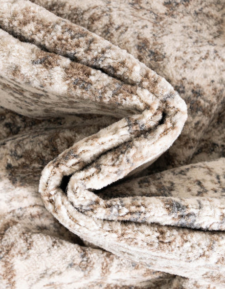 Beige 2' 7 x 10' Tuareg Runner Area Rug Vintage Inspired Distressed Look Durable Easy Clean Carpet for Unique Home Interiors for Sale at Rug Engine