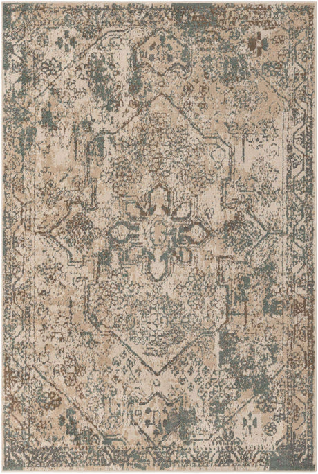 Multicolor 4' 1 x 6' 1 Tuareg Rectangle Area Rug Vintage Inspired Distressed Look Durable Easy Clean Carpet for Unique Home Interiors for Sale at Rug Engine