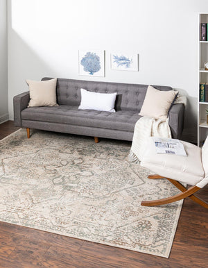 Multicolor 8' x 8' Tuareg Square Area Rug Vintage Inspired Distressed Look Durable Easy Clean Carpet for Unique Home Interiors for Sale at Rug Engine