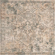 Multicolor 8' x 8' Tuareg Square Area Rug Vintage Inspired Distressed Look Durable Easy Clean Carpet for Unique Home Interiors for Sale at Rug Engine