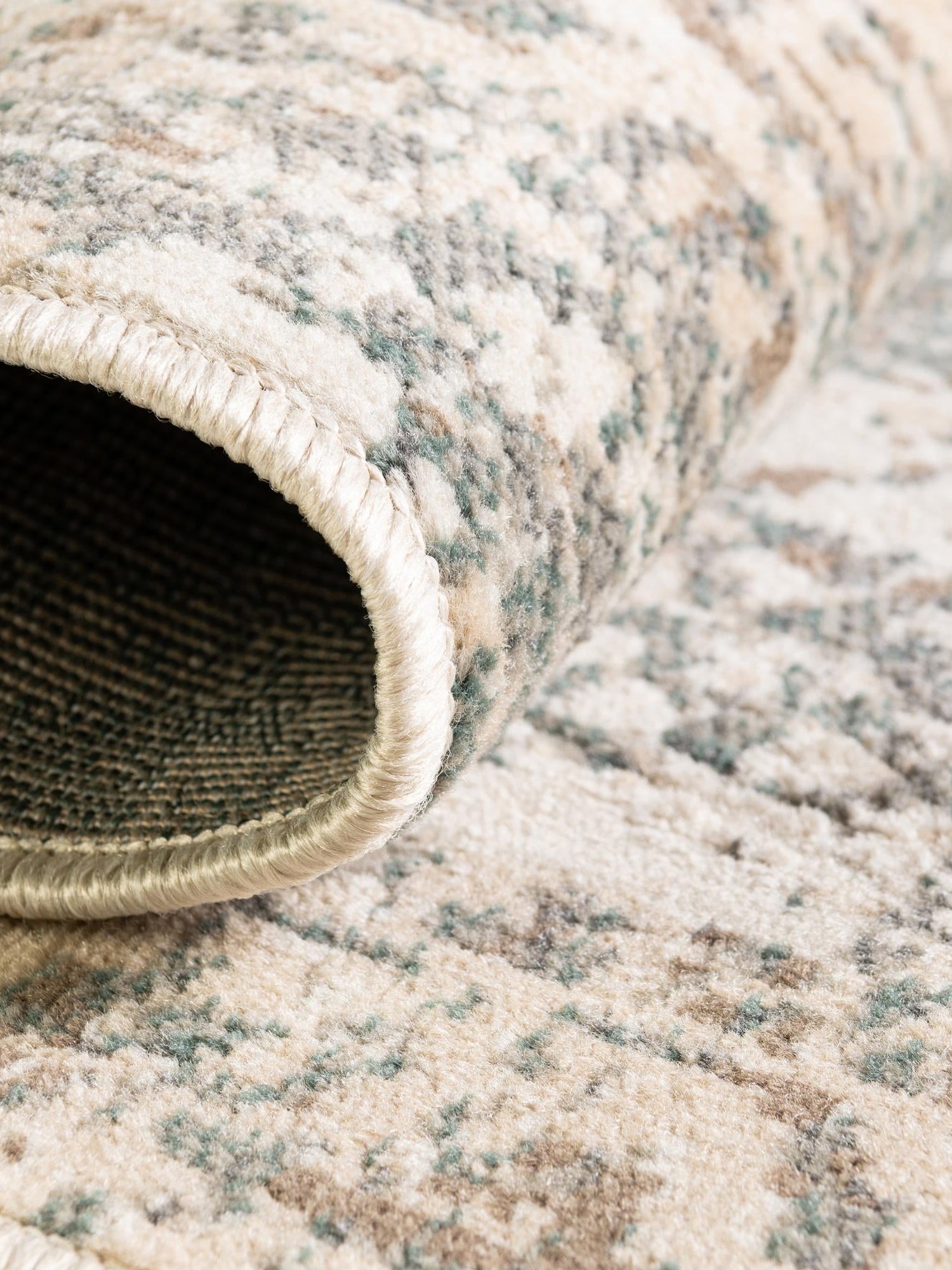 Multicolor 3' 3 x 3' 3 Tuareg Round Area Rug Vintage Inspired Distressed Look Durable Easy Clean Carpet for Unique Home Interiors for Sale at Rug Engine