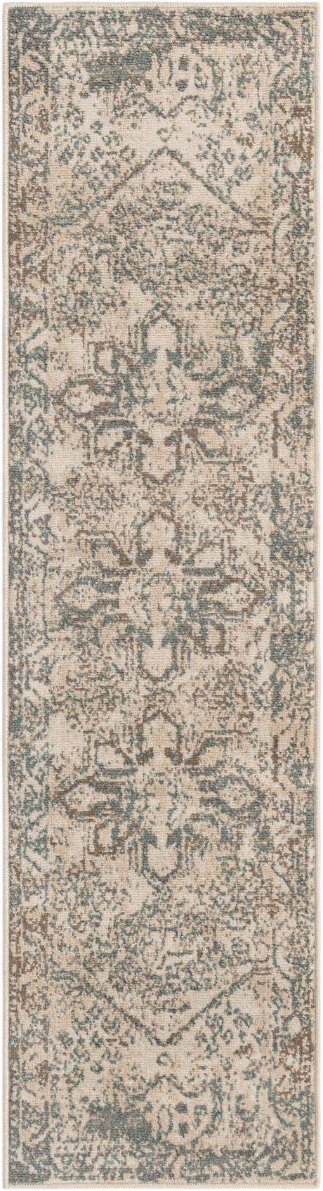 Multicolor 2' 7 x 10' Tuareg Runner Area Rug Vintage Inspired Distressed Look Durable Easy Clean Carpet for Unique Home Interiors for Sale at Rug Engine