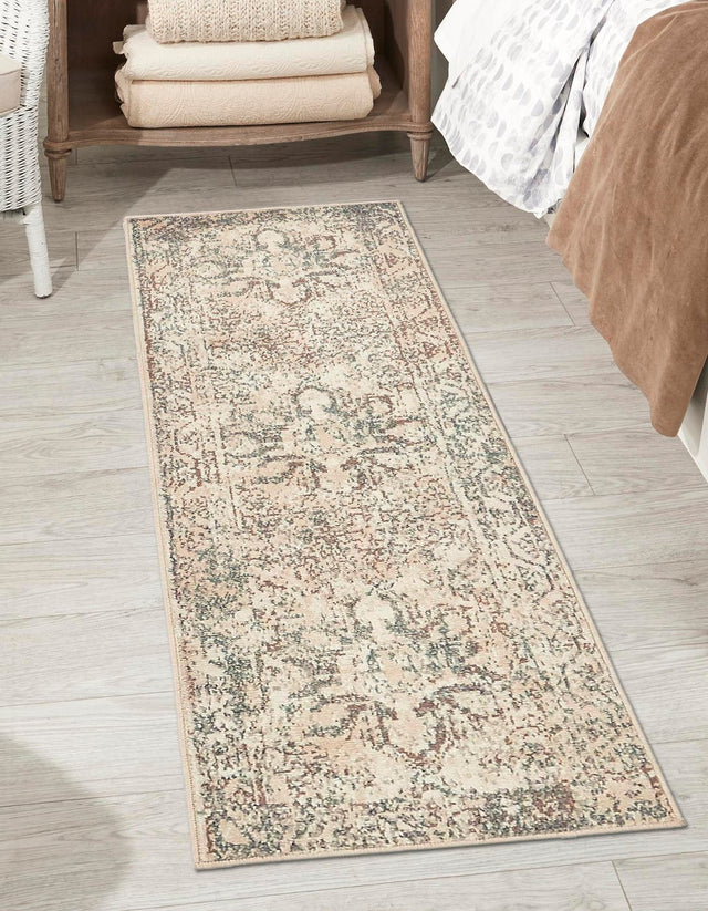 Multicolor 2' x 6' 1 Tuareg Runner Area Rug Vintage Inspired Distressed Look Durable Easy Clean Carpet for Unique Home Interiors for Sale at Rug Engine