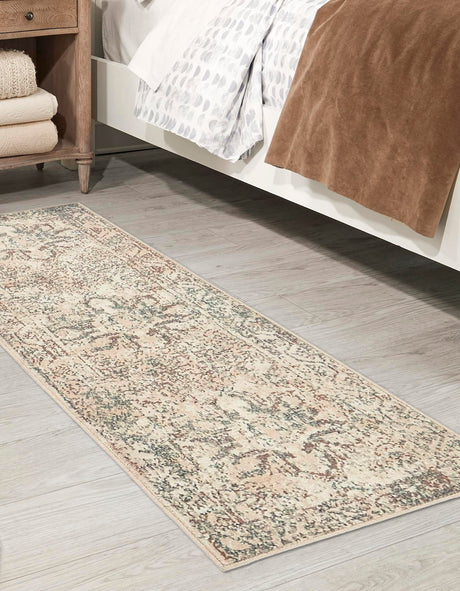 Multicolor 2' x 8' Tuareg Runner Area Rug Vintage Inspired Distressed Look Durable Easy Clean Carpet for Unique Home Interiors for Sale at Rug Engine