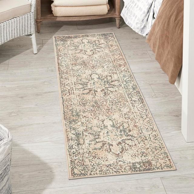 Multicolor 2' x 8' Tuareg Runner Area Rug Vintage Inspired Distressed Look Durable Easy Clean Carpet for Unique Home Interiors for Sale at Rug Engine