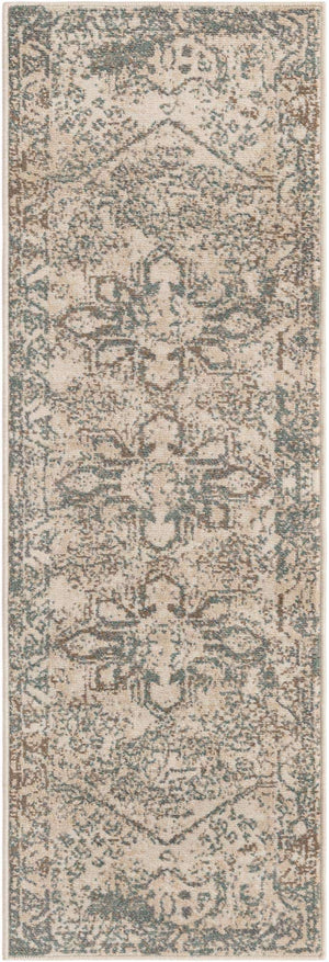 Multicolor 2' x 6' 1 Tuareg Runner Area Rug Vintage Inspired Distressed Look Durable Easy Clean Carpet for Unique Home Interiors for Sale at Rug Engine