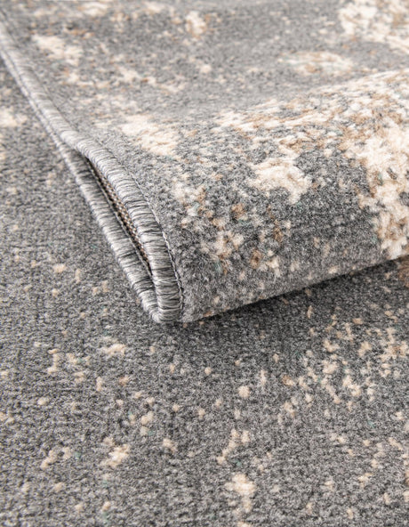 Gray 8' x 10' Tuareg Rectangle Area Rug Vintage Inspired Distressed Look Durable Easy Clean Carpet for Unique Home Interiors for Sale at Rug Engine