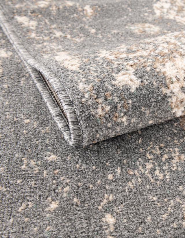 Gray 8' x 10' Tuareg Rectangle Area Rug Vintage Inspired Distressed Look Durable Easy Clean Carpet for Unique Home Interiors for Sale at Rug Engine