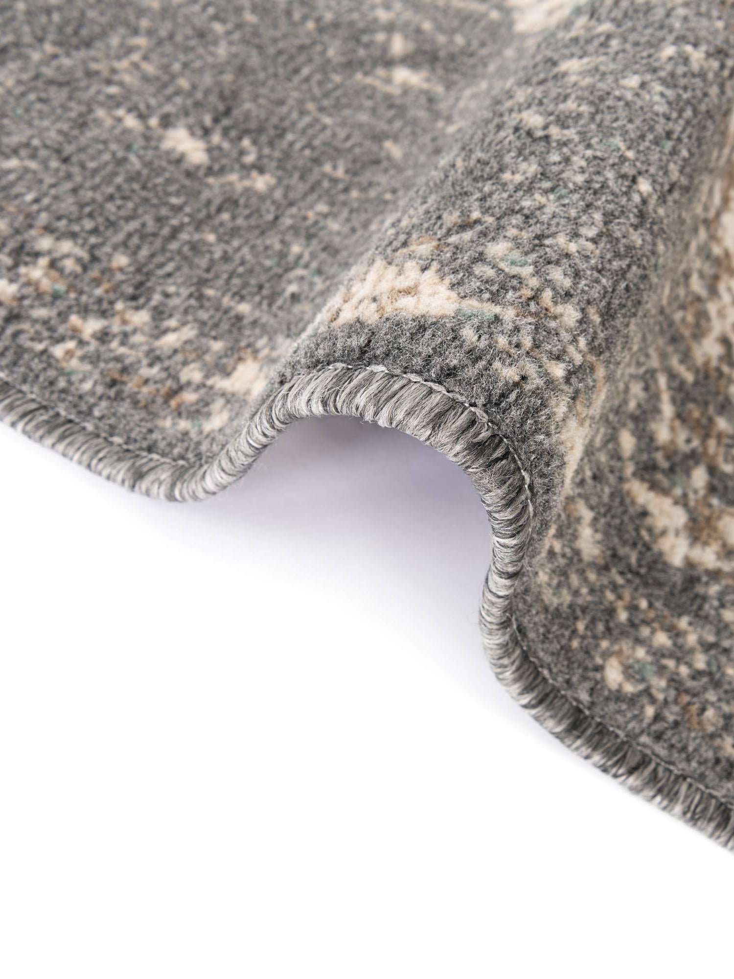 Gray 8' x 10' Tuareg Rectangle Area Rug Vintage Inspired Distressed Look Durable Easy Clean Carpet for Unique Home Interiors for Sale at Rug Engine