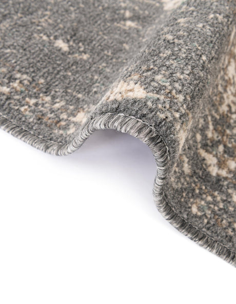Gray 8' x 10' Tuareg Rectangle Area Rug Vintage Inspired Distressed Look Durable Easy Clean Carpet for Unique Home Interiors for Sale at Rug Engine
