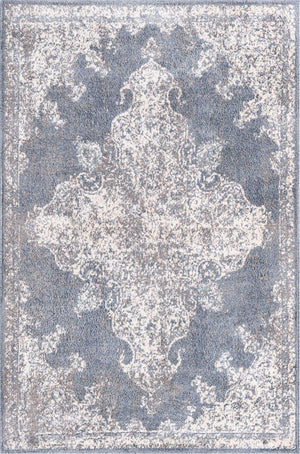 Gray 4' x 6' Tuareg Rectangle Area Rug Vintage Inspired Distressed Look Durable Easy Clean Carpet for Unique Home Interiors for Sale at Rug Engine