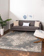 Gray 8' x 8' Tuareg Square Area Rug Vintage Inspired Distressed Look Durable Easy Clean Carpet for Unique Home Interiors for Sale at Rug Engine