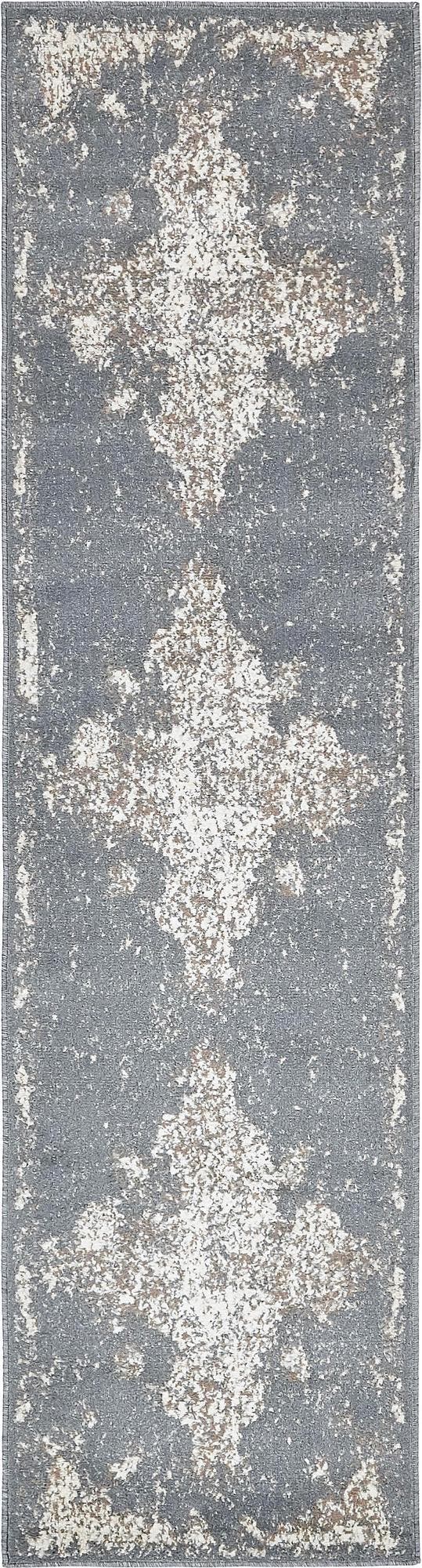 Gray 2' 7 x 10' Tuareg Runner Area Rug Vintage Inspired Distressed Look Durable Easy Clean Carpet for Unique Home Interiors for Sale at Rug Engine