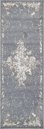 Gray 2' x 6' 1 Tuareg Runner Area Rug Vintage Inspired Distressed Look Durable Easy Clean Carpet for Unique Home Interiors for Sale at Rug Engine