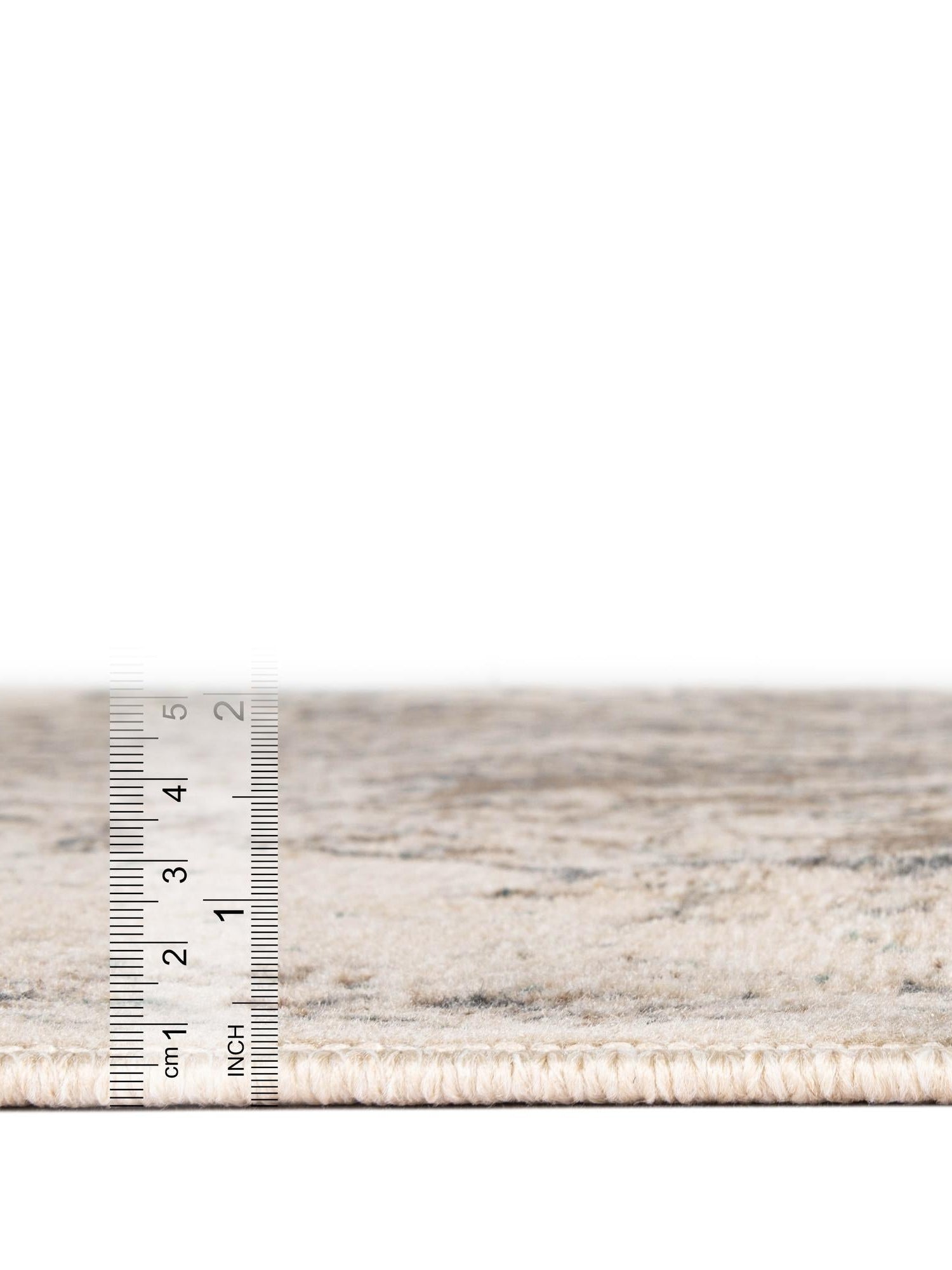 Cream 5' 1 x 8' Tuareg Rectangle Area Rug Vintage Inspired Distressed Look Durable Easy Clean Carpet for Unique Home Interiors for Sale at Rug Engine