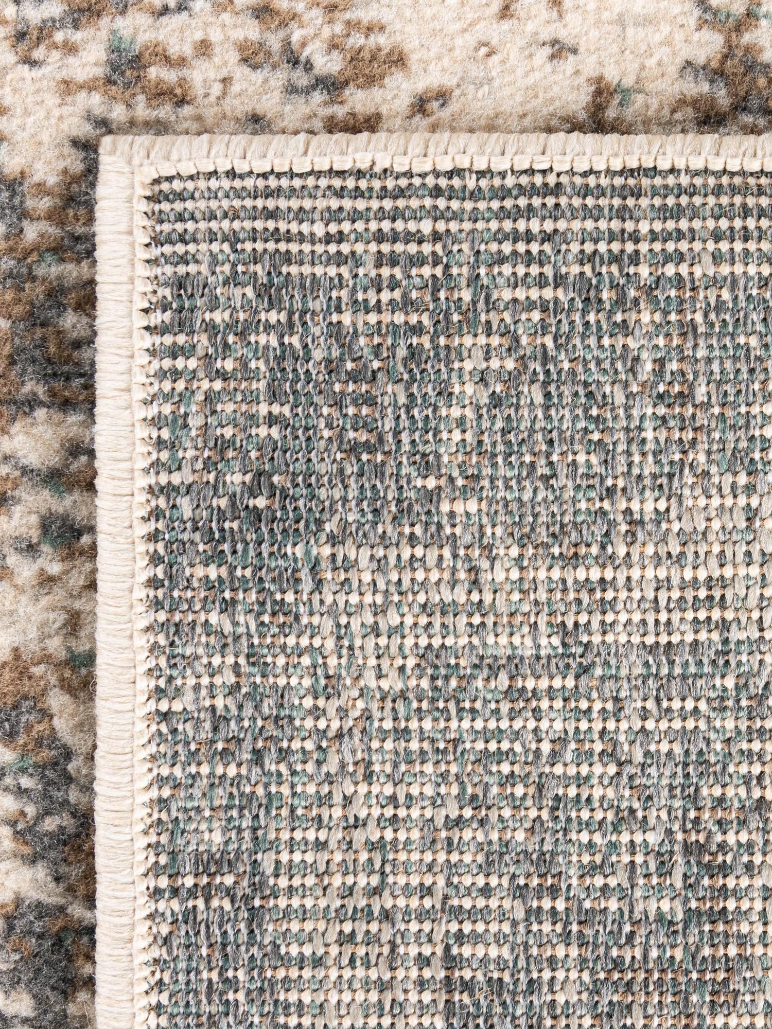 Cream 8' x 10' Tuareg Rectangle Area Rug Vintage Inspired Distressed Look Durable Easy Clean Carpet for Unique Home Interiors for Sale at Rug Engine