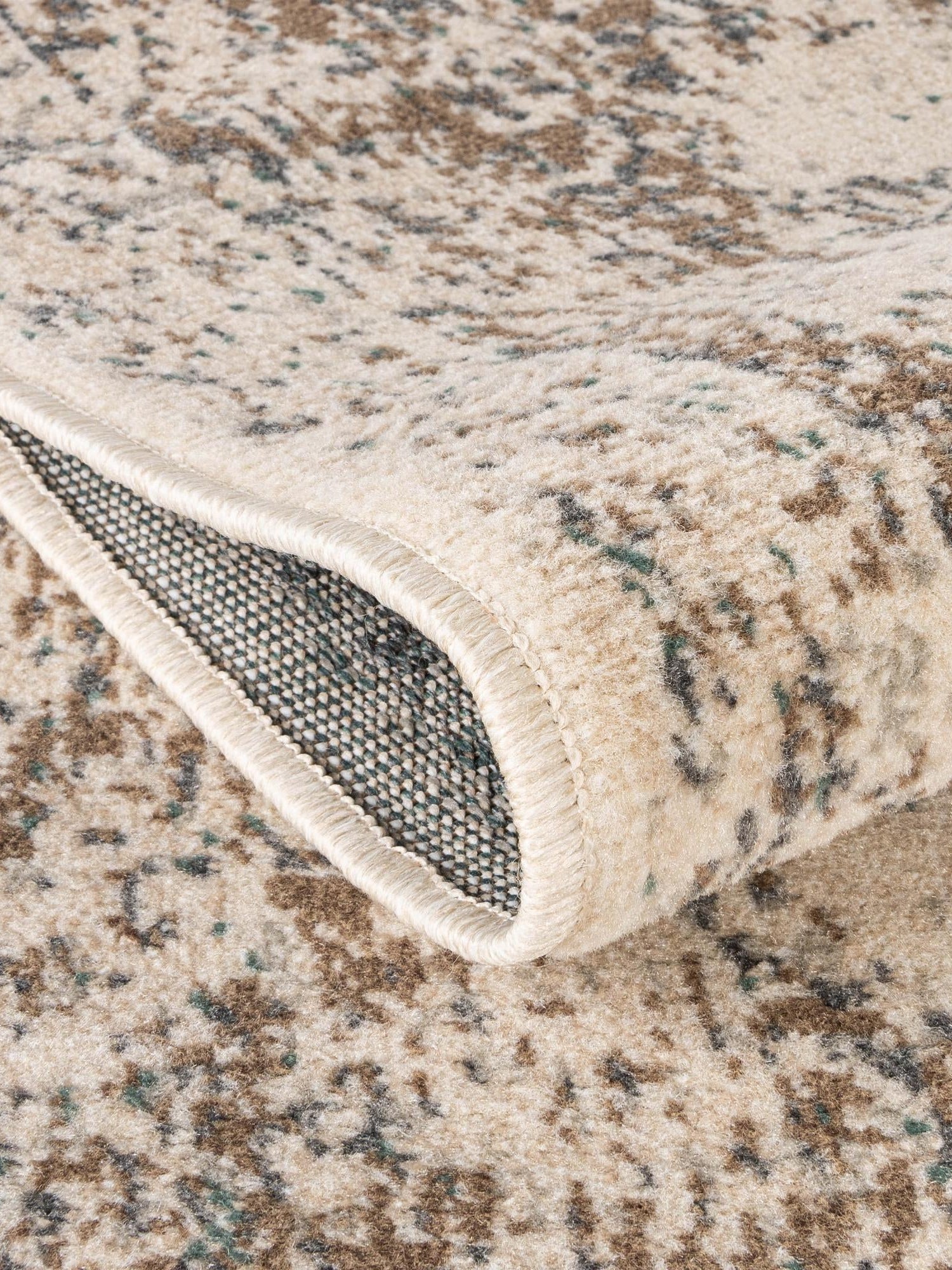 Cream 2' x 6' 1 Tuareg Runner Area Rug Vintage Inspired Distressed Look Durable Easy Clean Carpet for Unique Home Interiors for Sale at Rug Engine