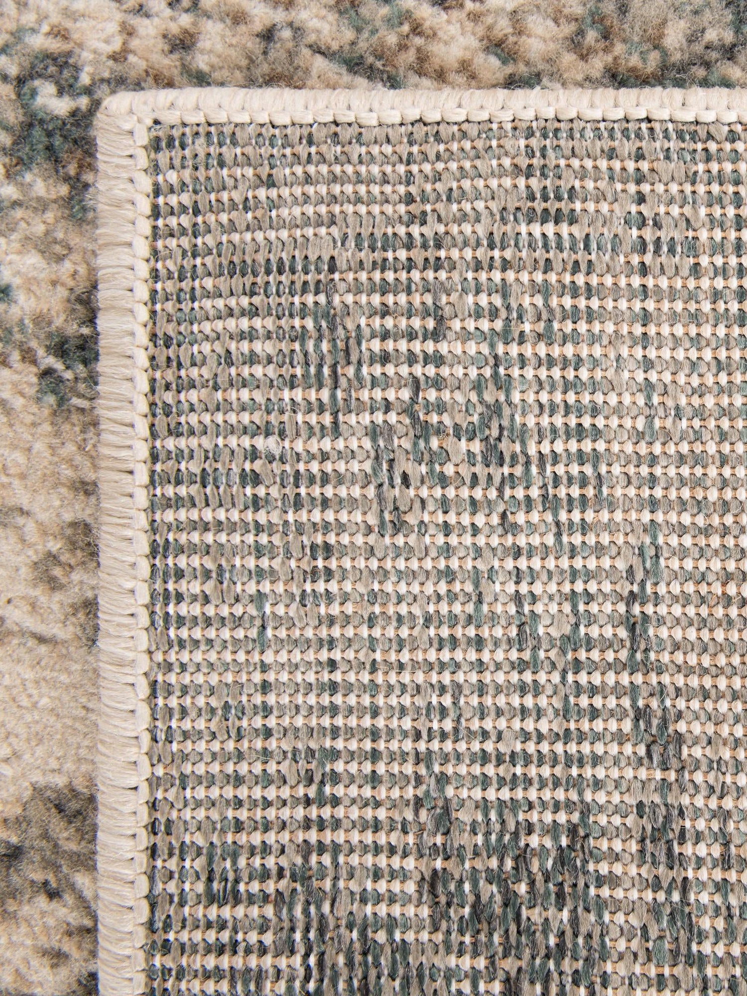 Beige 8' x 10' Tuareg Rectangle Area Rug Vintage Inspired Distressed Look Durable Easy Clean Carpet for Unique Home Interiors for Sale at Rug Engine