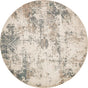 Beige 8' x 8' Tuareg Round Area Rug Vintage Inspired Distressed Look Durable Easy Clean Carpet for Unique Home Interiors for Sale at Rug Engine