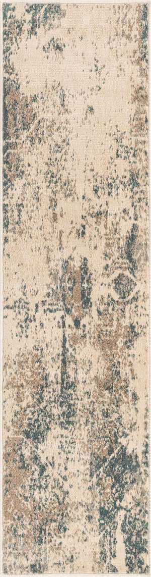 Beige 2' 7 x 10' Tuareg Runner Area Rug Vintage Inspired Distressed Look Durable Easy Clean Carpet for Unique Home Interiors for Sale at Rug Engine