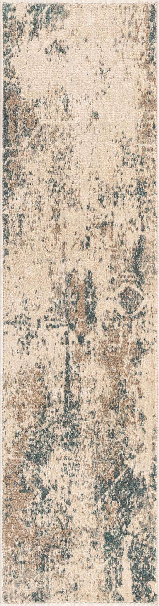 Beige 2' 7 x 10' Tuareg Runner Area Rug Vintage Inspired Distressed Look Durable Easy Clean Carpet for Unique Home Interiors for Sale at Rug Engine