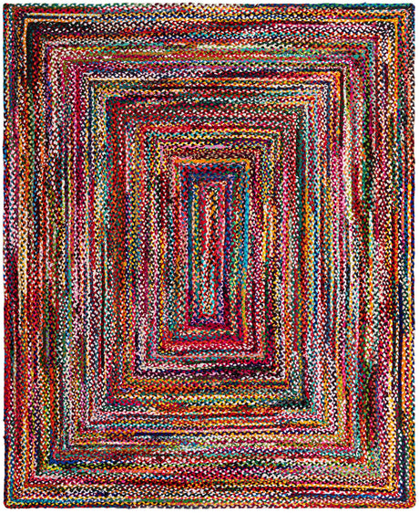 Multicolor 8' x 10' Braided Chindi Rectangle Rug