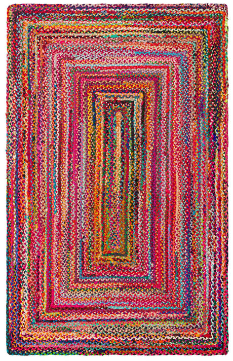 Multicolor 5' 1 x 8' Braided Chindi Rectangle Rug