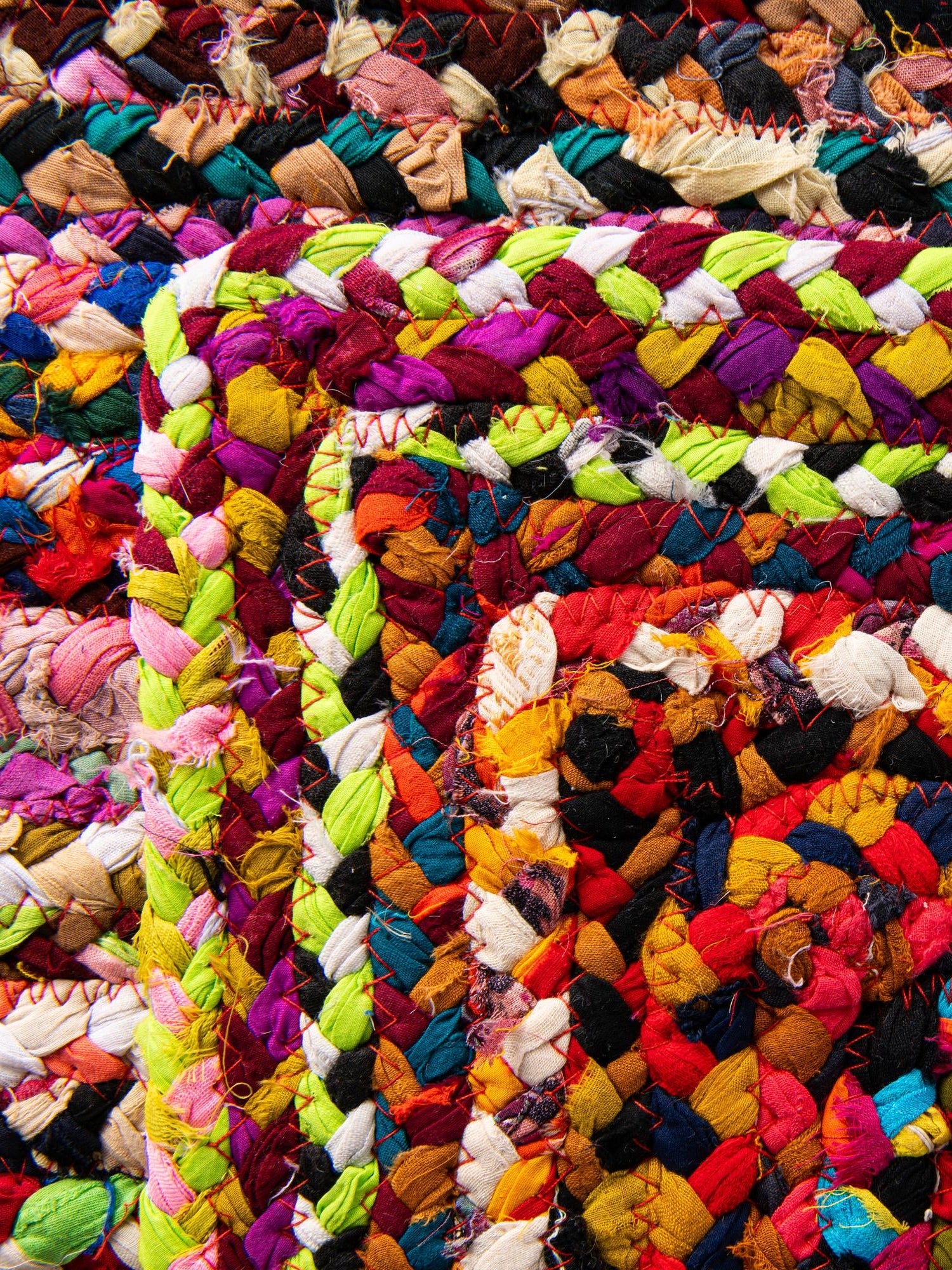 Multicolor 2' x 5' 1 Braided Chindi Runner Area Rug 100% Cotton Hand Braided Natural Eco-Friendly Boho Style Modern Carpet for Living Rooms Dining Office Dorm for Sale at Rug Engine