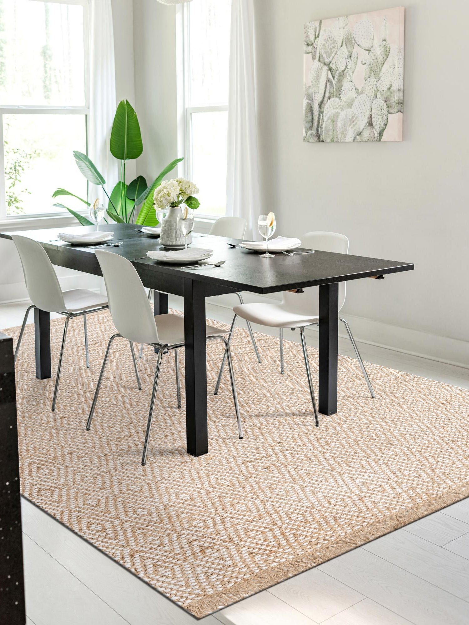 Natural 9' x 12' 2 Braided Jute Rectangle Area Rug 100% Jute Hand Braided Natural Eco-Friendly Boho Style Carpet for Living Rooms Dining Office Space Dorms for Sale at Rug Engine