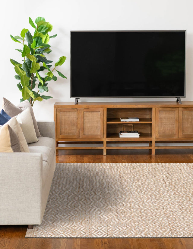 Natural 8' x 10' Braided Jute Rectangle Rug