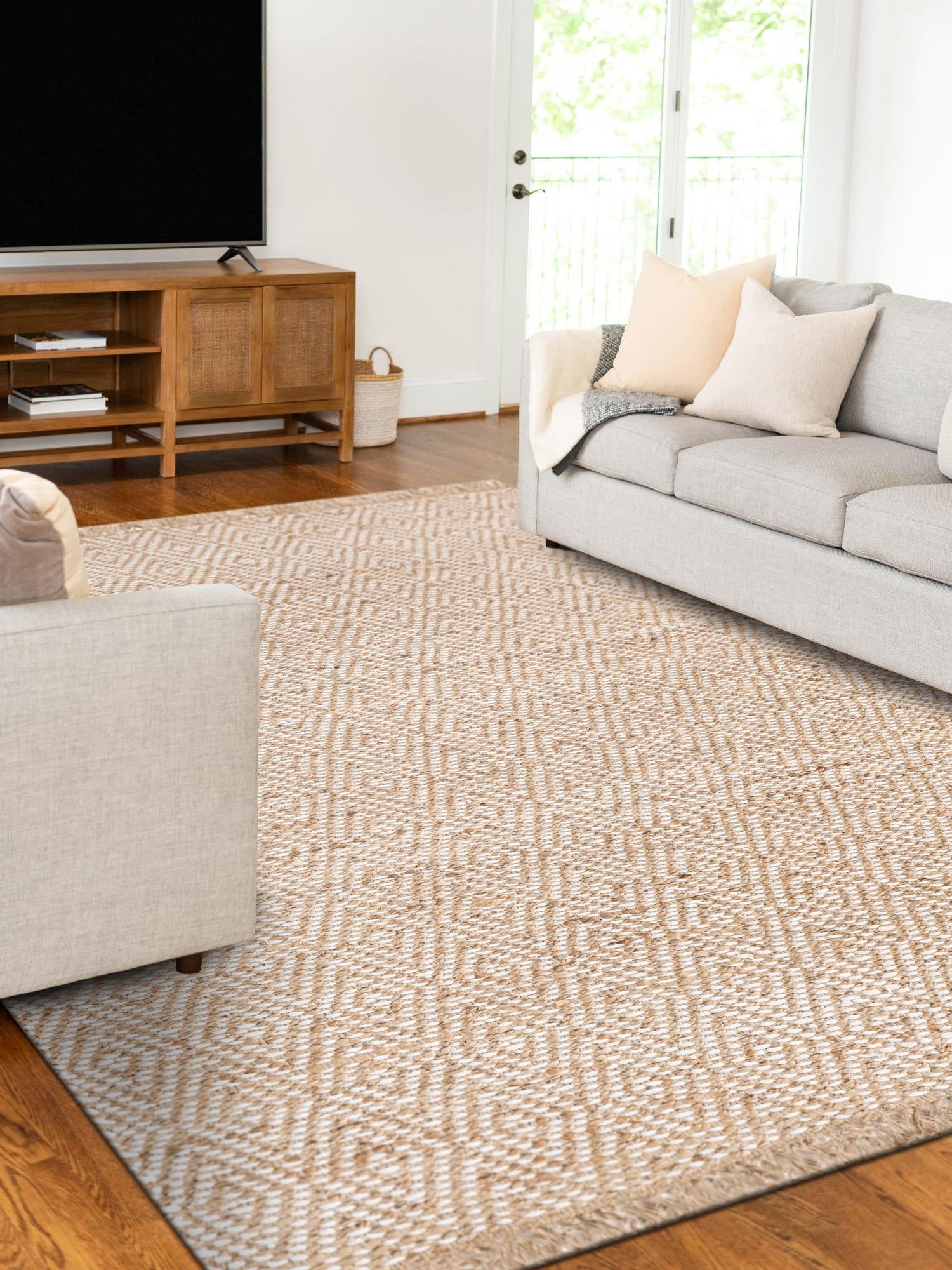 Natural 4' 1 x 6' 1 Braided Jute Rectangle Area Rug 100% Jute Hand Braided Natural Eco-Friendly Boho Style Carpet for Living Rooms Dining Office Space Dorms for Sale at Rug Engine