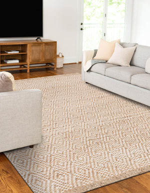 Natural 8' x 10' Braided Jute Rectangle Rug