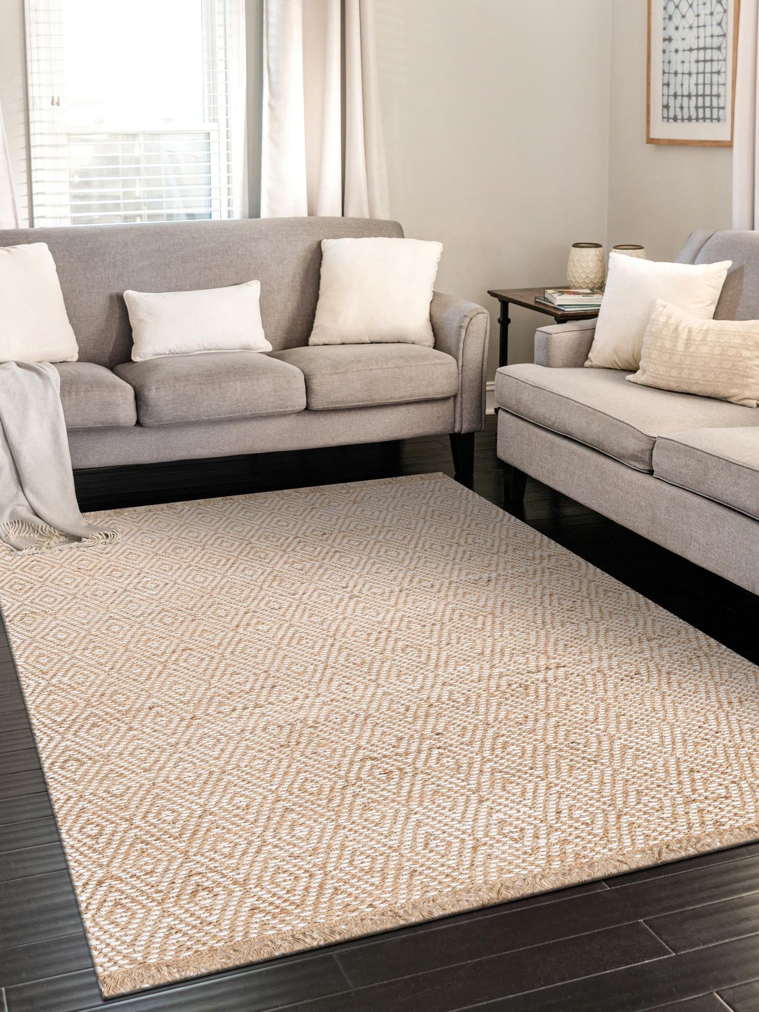 Natural 2' x 3' 1 Braided Jute Rectangle Area Rug 100% Jute Hand Braided Natural Eco-Friendly Boho Style Carpet for Living Rooms Dining Office Space Dorms for Sale at Rug Engine