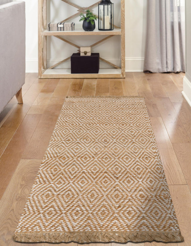 Natural 3' x 6' 1 Braided Jute Runner Rug